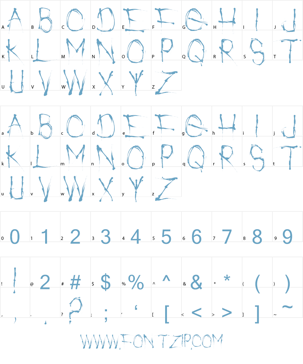 Watch People Die Font Character